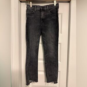 MOTHER The Insider Crop Step Fray Train Stops Jeans Size 27 Raw Hem Bohemian EUC